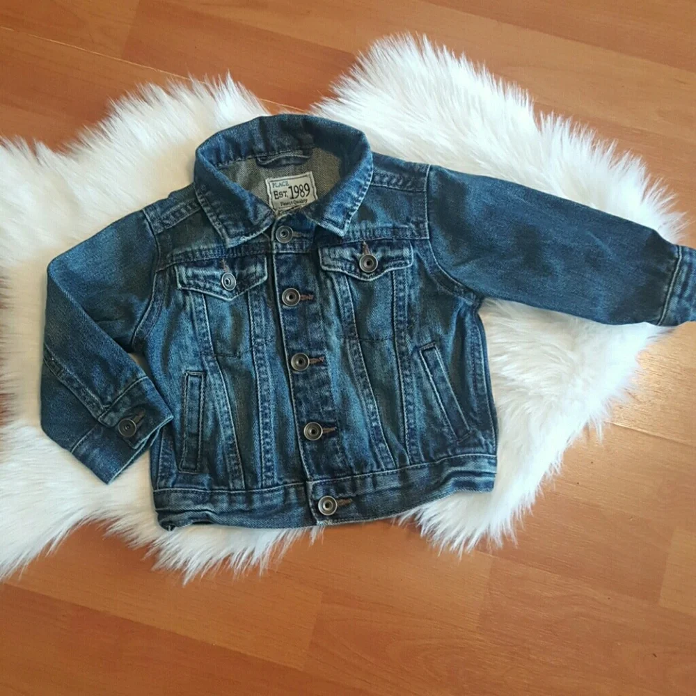 Childrens Place girls denim jean jacket 12-18 Months